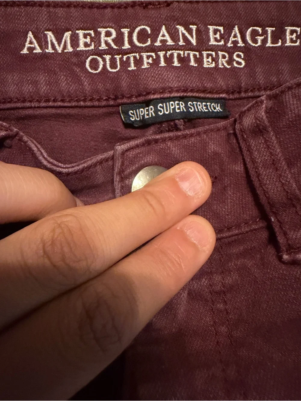 American Eagle Outfitters Maroon Denim Shorts